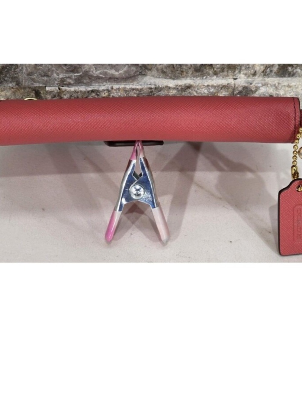 Coach Pink Leather Tech Phone Wallet Wristlet - Picture 12 of 15